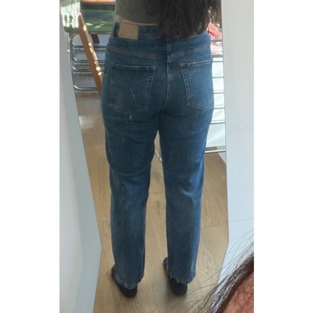 Zara Jeans Size 10 Medium Wash Mom Fit High Waisted - Picture 6 of 6